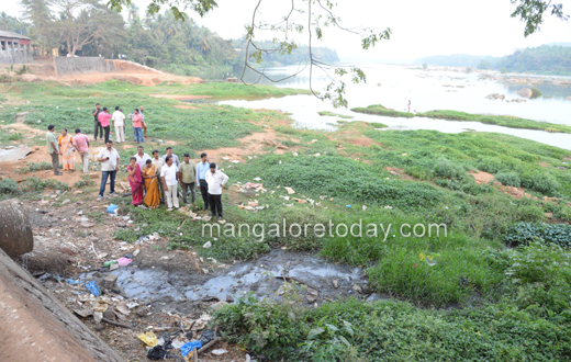 drainage water flowing to nethravathi river